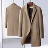 Autumn and Winter New Style Goose Down Removable Liner Mid-length Double-sided Wool Coat Men's Casual Cashmere Men's Coat