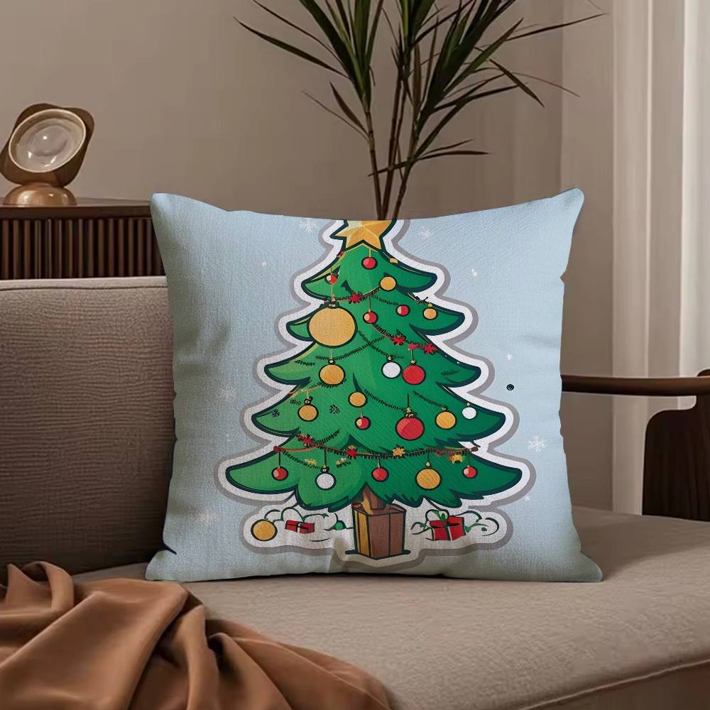 C-Christmas tree Pillow Case null