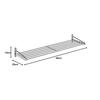 Takubo Industries Draining Pipe Shelf, 90cm, PA5-90