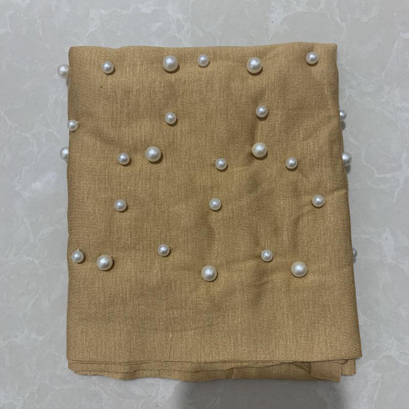 Новый Эластичный Мусульманский Женский Трикотажный Хиджаб Хлопковый Скрученный Тюрбан Кепки Женский Головной Платок Обертывания Жемчуг Тюрбан Женский Индийская Шляпа