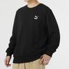 Puma Свитшот унисекс с принтом букв на спине, повседневный, с круглым вырезом, длинными рукавами, черный 625825-01