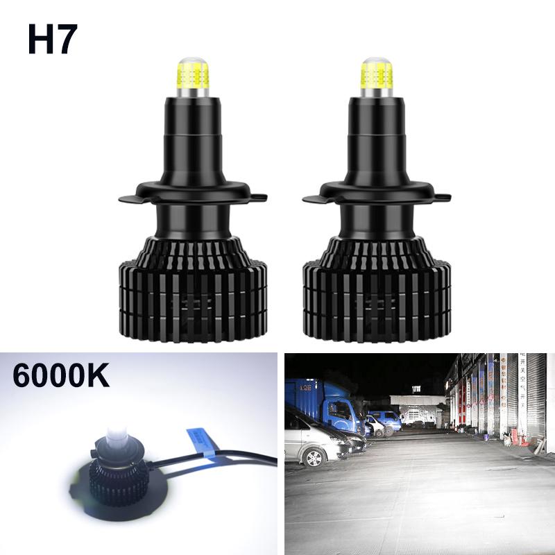 2Pcs 8-Sides 20000LM 3D H7 LED Canbus 360° H1 H3 HB3 HB4 9012 Hir2 Led H11 H8 9006 9005 Car Headlight Bulb Fog Lamp For Auto 12V