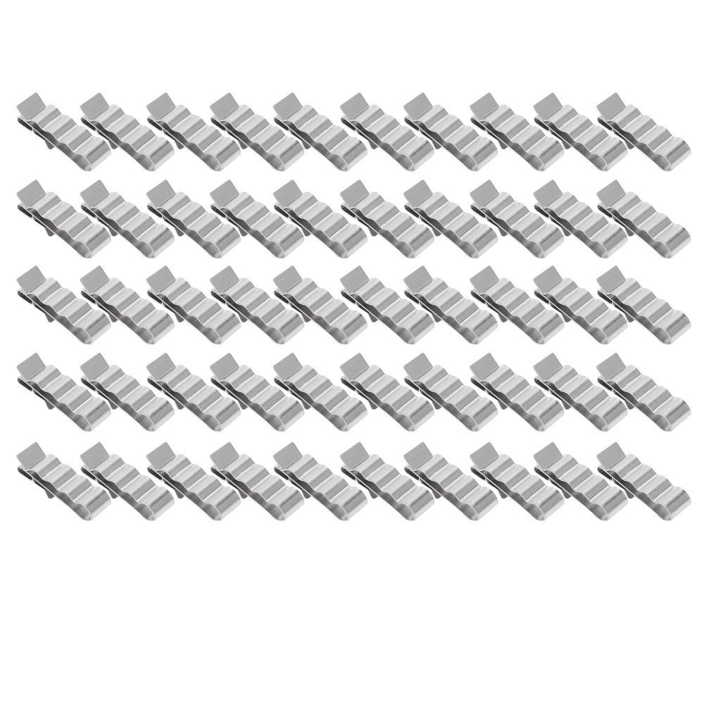50pcs 4 Wire Cable Management Clips 304 Stainless Steel Wire Clips  Photovoltaic Solar Panel