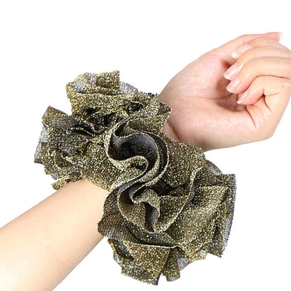 Головные уборы Эластичная Блестящая Бархатная Ткань Кольцо для Волос Золотистый Бархат Эластичные Резинки для Волос