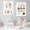 Seasons Shapes Colors Alphabet Educational Wall Art Canvas Painting Posters and Prints Wall Pictures for Kids Room Home Decor