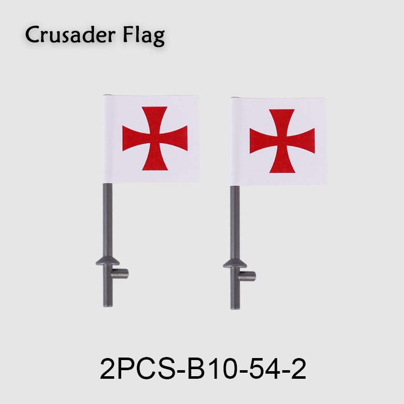 Средневековые военные флаги, серия «Военный замок», рыцарь, солдат, воин, аксессуары, строительные блоки, Древний Священный Рим, кирпичики, игрушки, подарки.