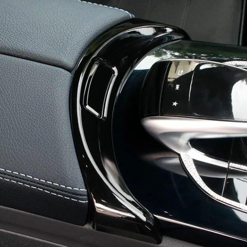 Car Center Console Armrest Box Buttons Frame Decoration Sticker Trim for Mercedes-Benz C Class W205 GLC X253 C180LC200