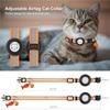 Reflective Pet Collar with Waterproof Tracker-Holder Adjustable Pet Nylon Collar CatsCollar Breakaway Safety Collar