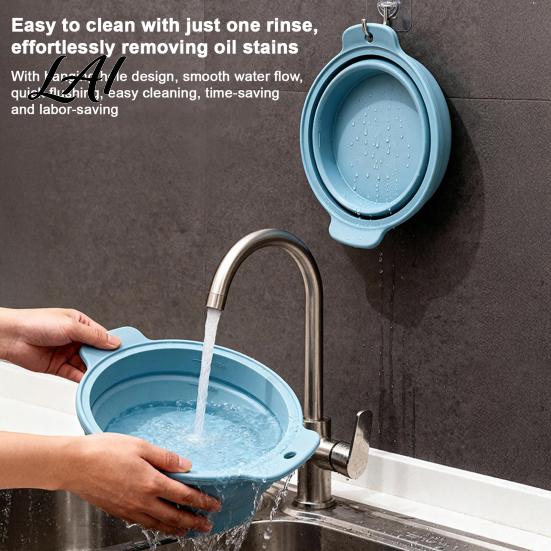 High Temperature Safe Kitchen Tool Foldable Silicone Microwave Steamer Collapsible Steamer Bowl Kitchenware for Cooking Heat-Resistant Food-Grade
