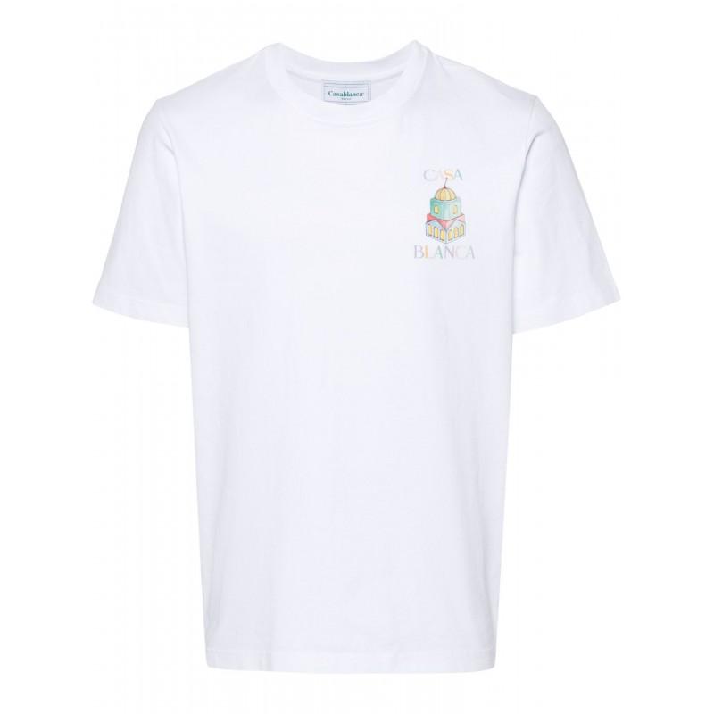 Casablanca Style Graphic T Shirt Men Women Loose Fit Cotton Tee