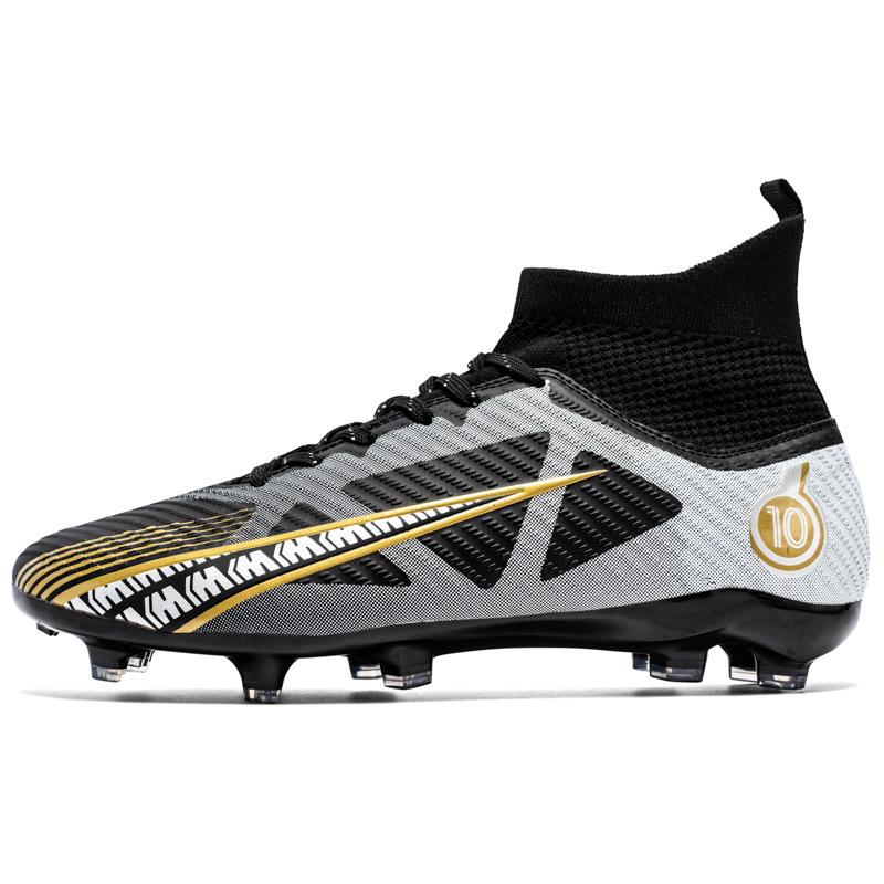 Foreign trade football shoes men's high top AG long nails lawn TF broken nails youth students adult game training sports shoes