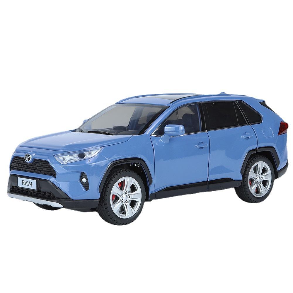 NUWE4 1:24 Toyota RAV4 SUV Alloy Cast Toy Car Model Sound and Light Children's Toy Collectibles Birthday gift