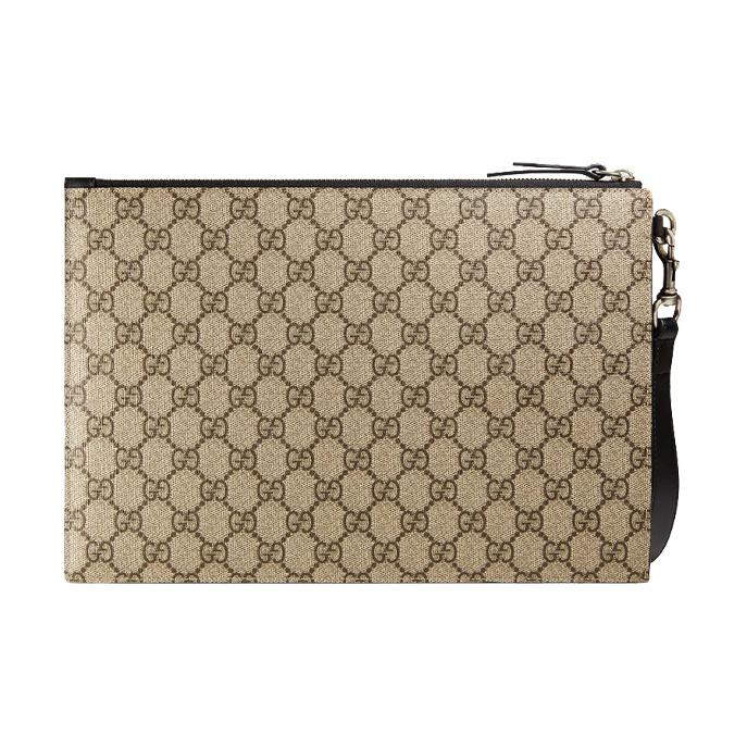 Gucci Кожаная сумка-клатч на запястье с принтом тигра из канвы GG для ежедневных поездок, покупок 473904-9CC1N-8666