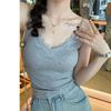 Кружевной топ-майка для женщин, укороченные милые майки, сексуальные белые майки, женские корейские черные майки без рукавов, летняя кокетка Y2k, одежда