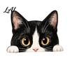 Unique Gifts for Cat Owners Cute Shelf Sitter Ornament Wooden Peeking Kitten Figurine Decorative Figurine Bookshelves 2D Flat Statue Desktops