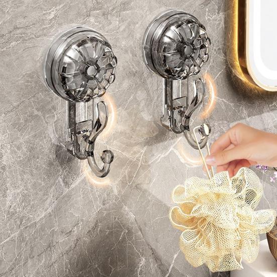 1/2/3/4Pcs Transparent Suction Cup Hooks Strong Load-bearing Easy To Install Removable Heavy