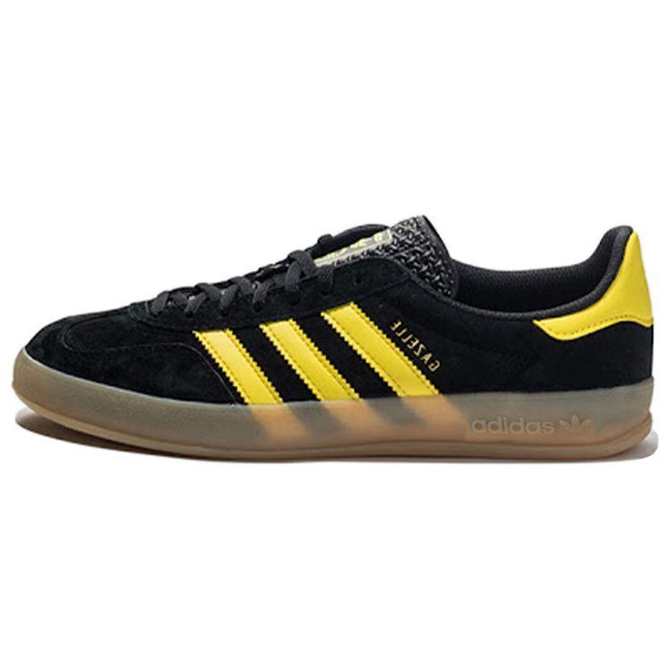 Adidas Originals Gazelle Indoor Low Top Sneakers Men Sneakers Black Yellow F35169