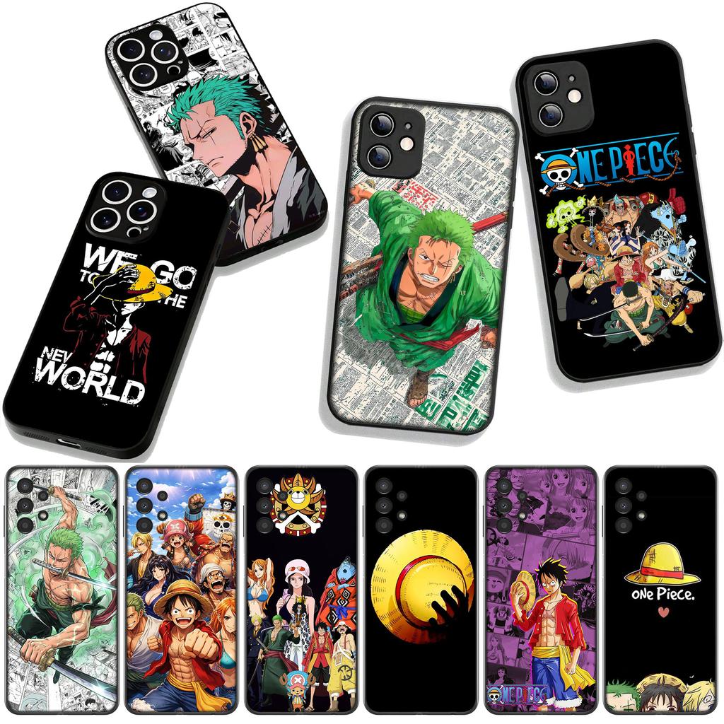 Cover for Apple iPhone 16 15 14 Plus 13 12 Mini 17 Pro Max + ProMax 16E Air 16+ 15+ Case Anime Luffy One Roronoa Zoro Piece