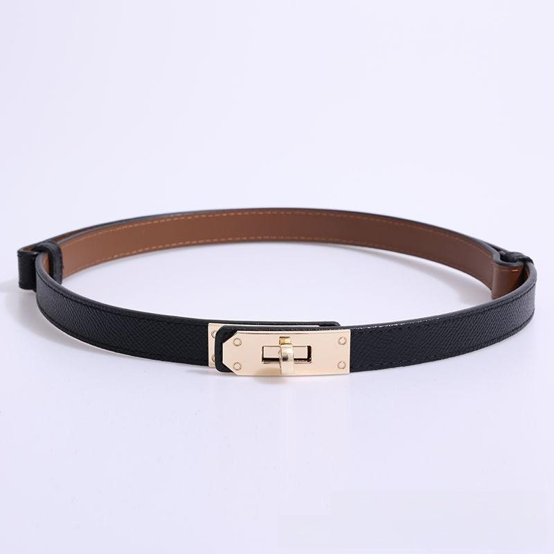 Womens Retro Textured Pu Leather Belt With Alloy Buckle For Dresses And Skirts