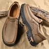 Новые кожаные повседневные деловые туфли для отдыха на природе, мужские удобные мокасины, модная мягкая классическая обувь для вождения, нескользящая обувь для ходьбы