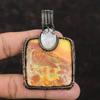 Maligano Jasper Copper Pendant Wire Wrapped Pendant Rainbow Moonstone Gemstone Jewelry Handmade Pendant Copper Wire Jewelry Anniversary Gift
