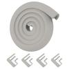 COUMENO Corner 2 Meters Long 4 Baby Corner Protect Furniture Corners with Gray Pads, + Protectors, Double-Sided Tape,