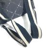 CHANEL Old travel line backpack bag Backpack Nylon Black/White