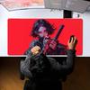 Anime Girl KON XXL Gaming Mouse Pad Red Black Dark Horror Manga Art Deskmat Non-Slip Rubber Keyboard Mat Large Table Mousepad