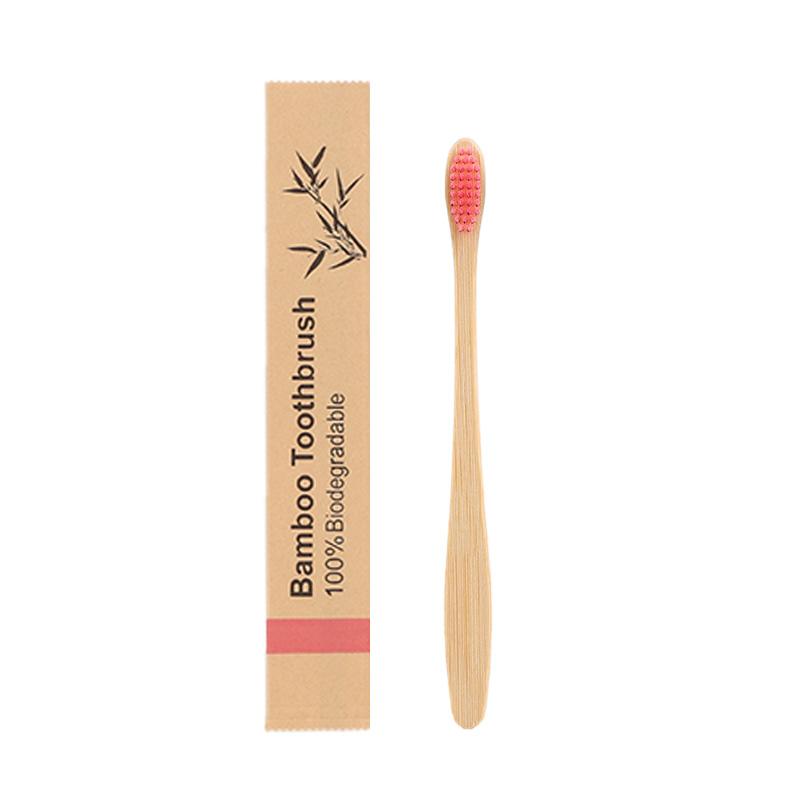 Waterdrop Shape Soft Disposable for Adults Kids Natural Biodegradable Eco Friendly Custom Logo Kraft Bag Bamboo Toothbrush