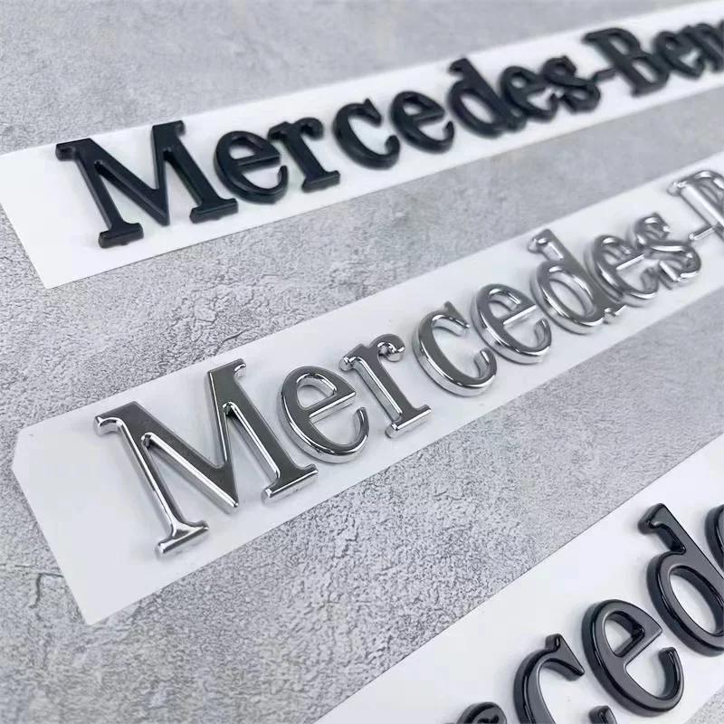 1pcs Car 3D ABS tail badge is suitable for Mercedes' new C-class A-class E-class glc glb tail car with Mercedes-Benz letters.