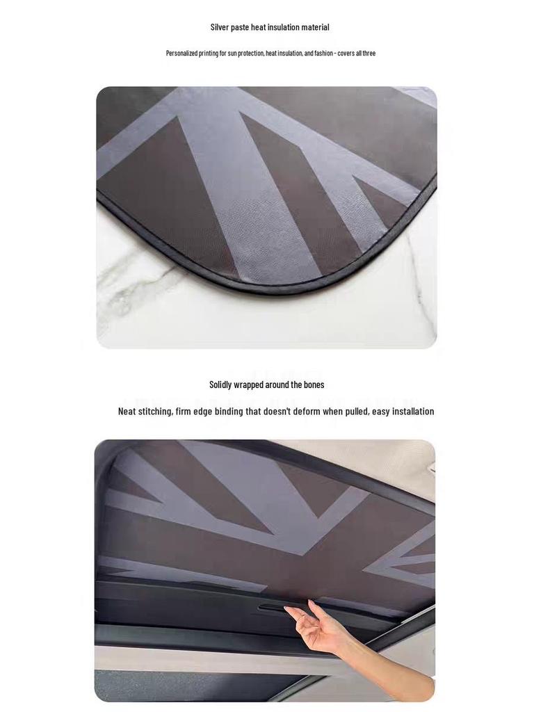 BMW Mini Cooper Union Jack Sunroof Sunshade - Heat Insulation & Interior Roof Protection