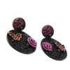 [H8881] - Designer Earrings 'Carmen' Pink Red