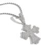 BESDZ0536 Bling Bling CZ Diamond Cross Pendant 18K Gold Plated Rapper Pendant Necklace with Zircon Main Material Brass Jewelry