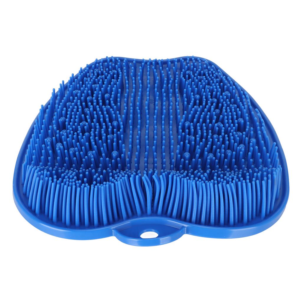 Скраббер для ног для душа Мягкий силиконовый Противоскользящий Присоска Удаление запаха Мойка для ног для купания Ванная комната Массаж Синий