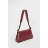 Женская бордовая закрытая сумка через плечо