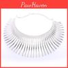 Solid Fashion Color Curved Design Women Metal Necklace Collar For Trendy Outfit