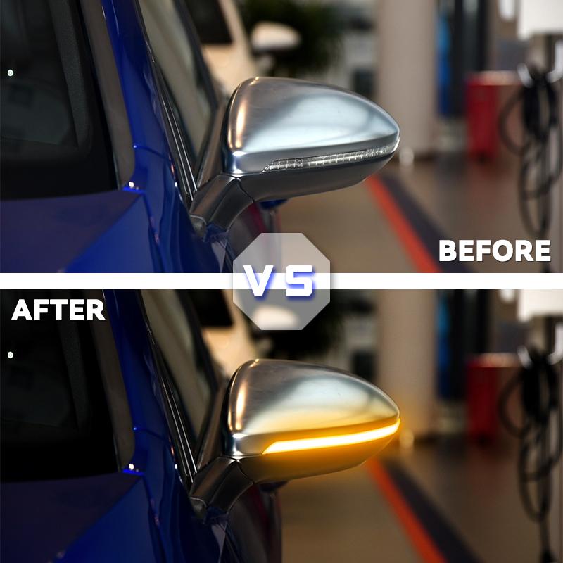 For VW Golf 7 GTI R GTE GTD MK7.5 13-19 Touran Jetta MK7 LED Dynamic Turn Signal Blinker Sequential Side Mirror Indicator Light