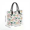  Christmas Pattern Canvas Tote Bag Fashion Casual Large Capacity Handbag for Daily Use