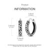 925 Sterling Silver Earrings Women Sparkling Vintage Scroll Pattern Hoop Earring For Anniversary Wedding Jewelry GiftsGood product