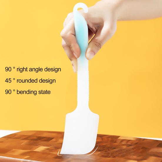 Silicone Cake Scraper Spatula Non-Stick Ergonomic Design Comfortable Grip Multi-purpose Cooking Pastry Scraper Mold