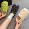 Women's Winter Cotton Heeled Slippers, Non-slip & Warm for Indoor/Outdoor, Unisex Option Available.