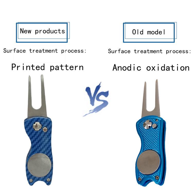 New Carbon Fiber Divot Tool - Folding Golf Ball Marker for Lawn Repair