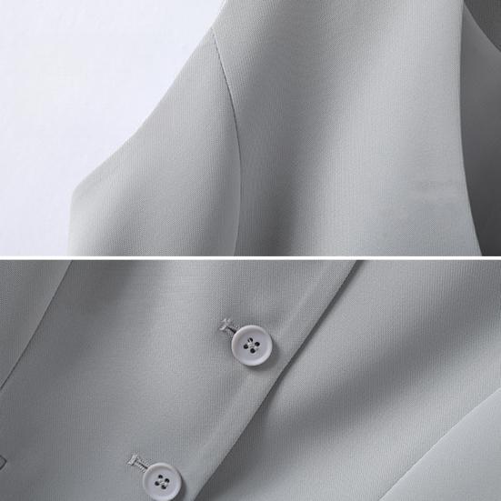 Женский формальный жилет с v-образным вырезом, однобортный кардиган без рукавов, однотонный свободный OL, офисная одежда, жилет, женское пальто