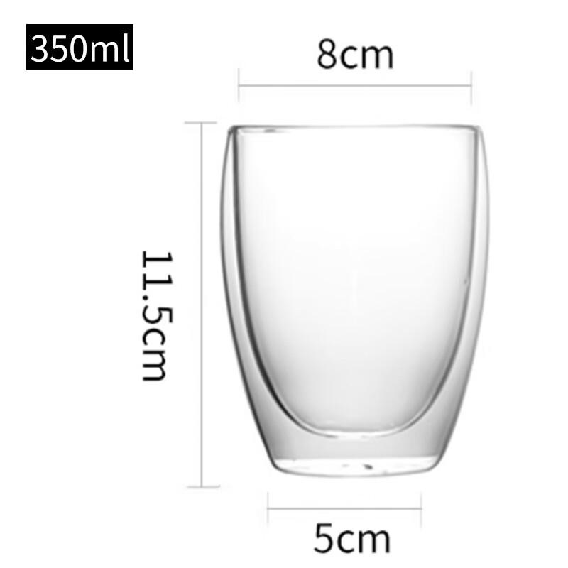 Двустенные стеклянные чашки в форме яйца Shangqi (Набор из 2)