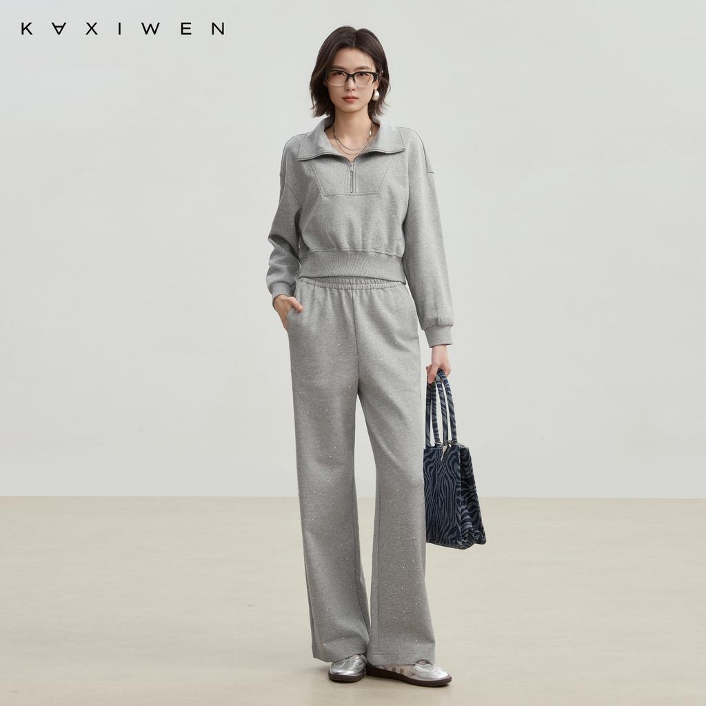 Qianwen Casual Hot Stamping Hoodie