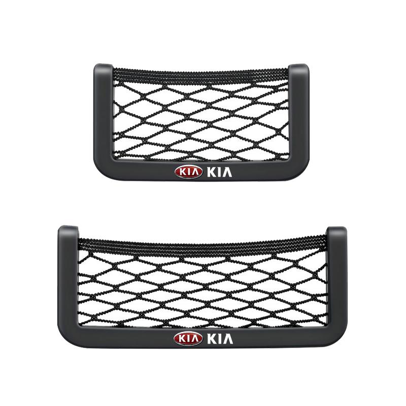 Автомобильный органайзер, сумка для хранения, самоклеящаяся сетка-карман, держатель для телефона, автомобильные товары для Kia Rio 3 K2 Ceed Cerato K3 Sportage 4 Picanto K5 Optima Sorento Forte