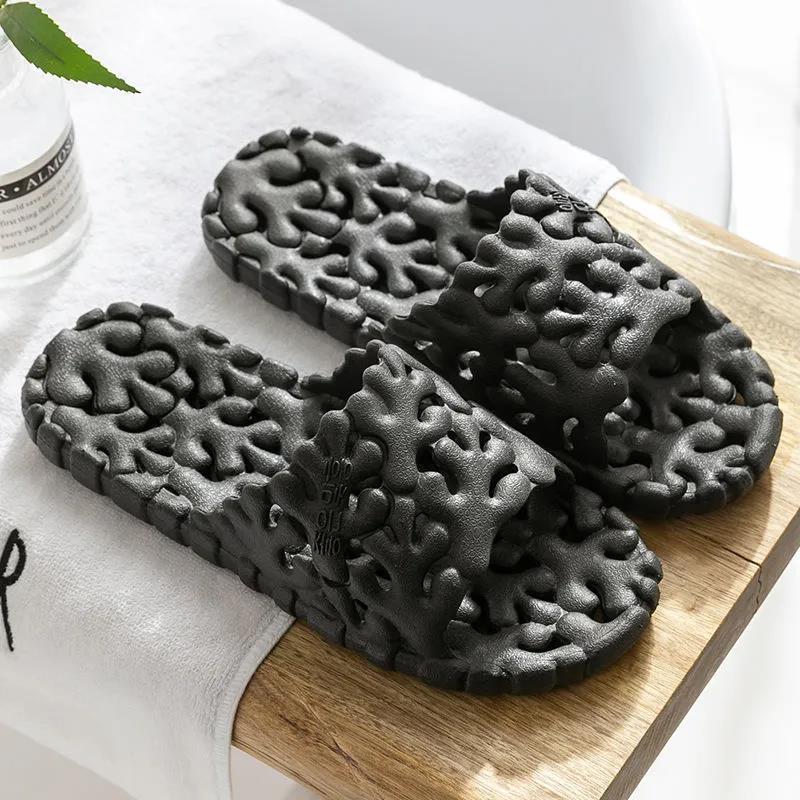 Летние мужские и женские тапочки. Нескользящие тапочки для пар с плоской подошвой.