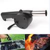 Hand Crank Powered Outdoor Cooking Barbecue BBQ Fan Air Blower for Barbecue Fire Bellow Portable Gun Camping Picnic