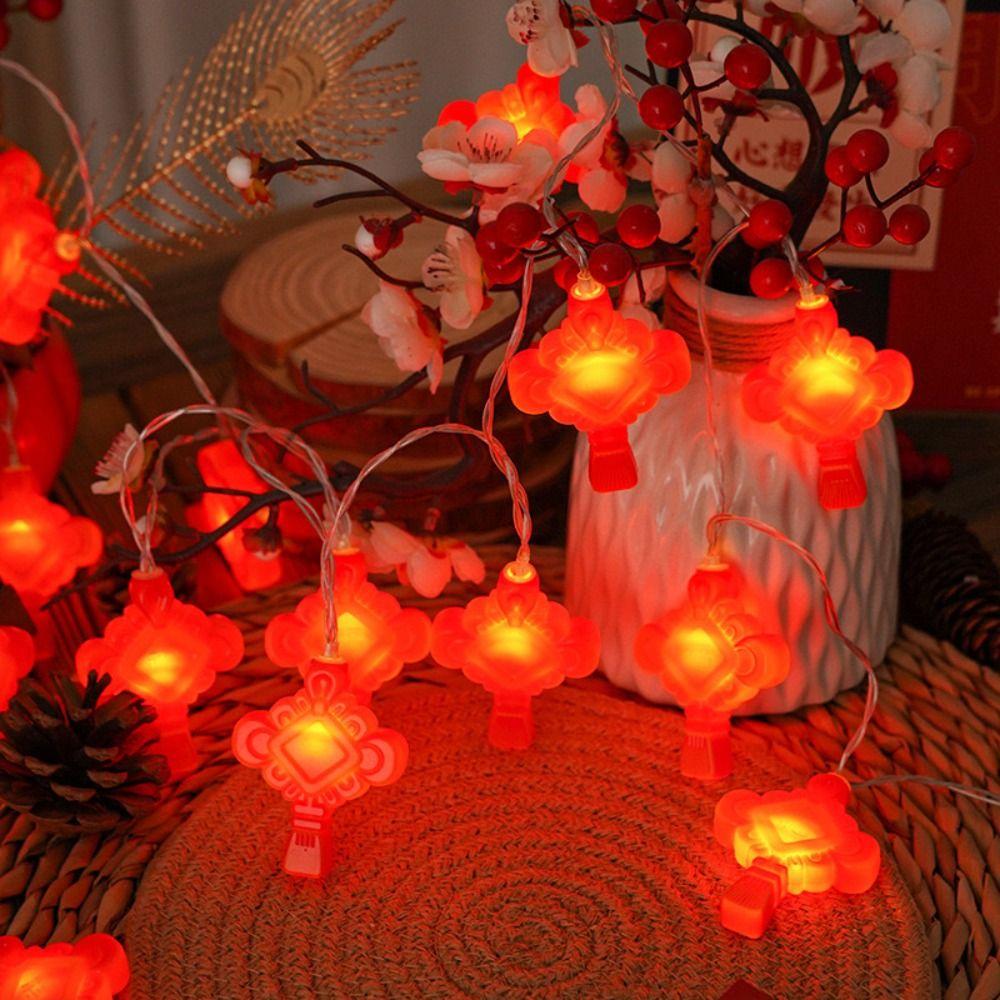 Chinese Style New Year LED String Lighting Red Color Atmosphere Lamp Living Room