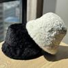 White Plush Hat for Men In Autumn and Winter Imitation Rabbit Fur New Fisherman Hat Men's Korean Style All Match Face Showing Small Cold Hat Basin Hat
